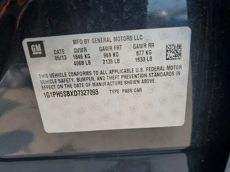 2013 CHEVROLET CRUZE ECO  