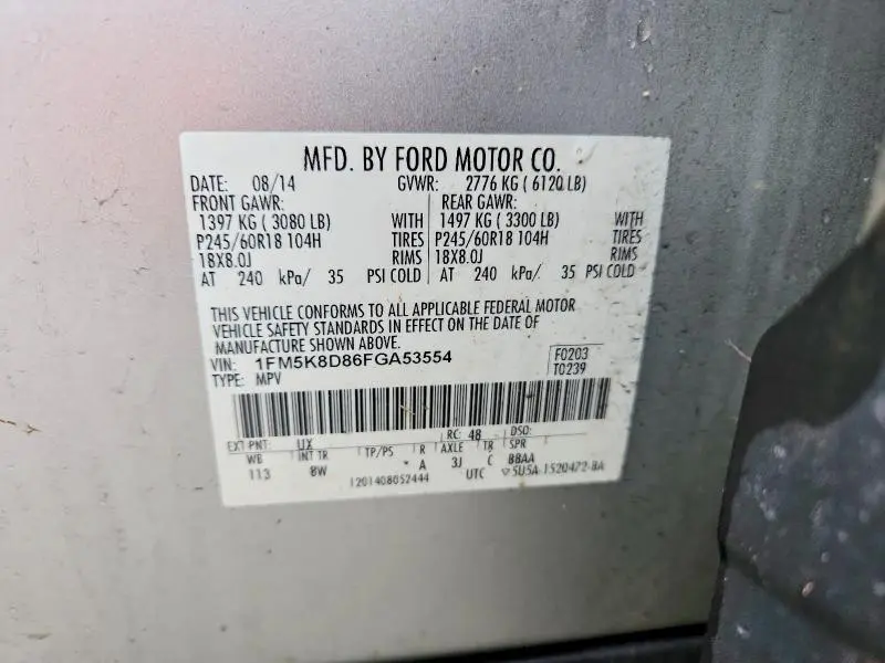 2015 FORD EXPLORER XLT  