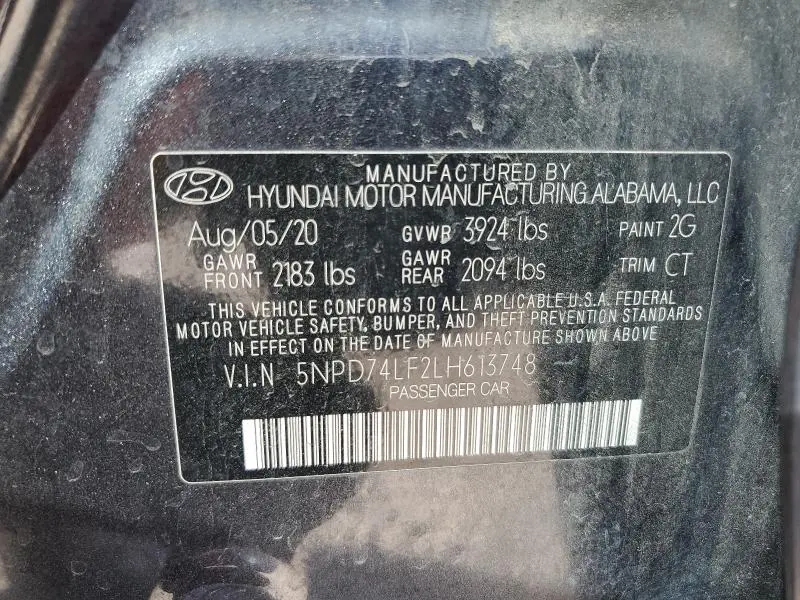 2020 HYUNDAI ELANTRA SE  