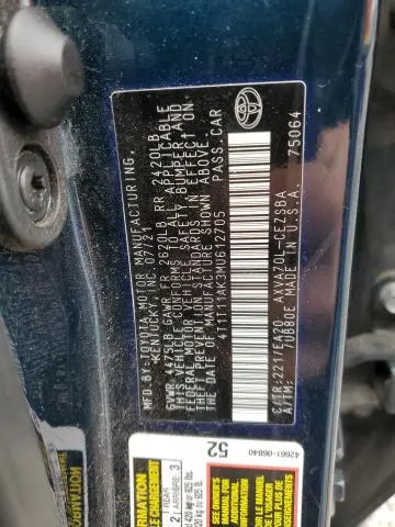 2021 TOYOTA CAMRY SE  