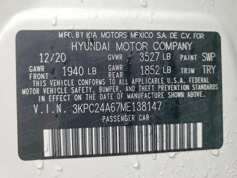 2021 HYUNDAI ACCENT SE  