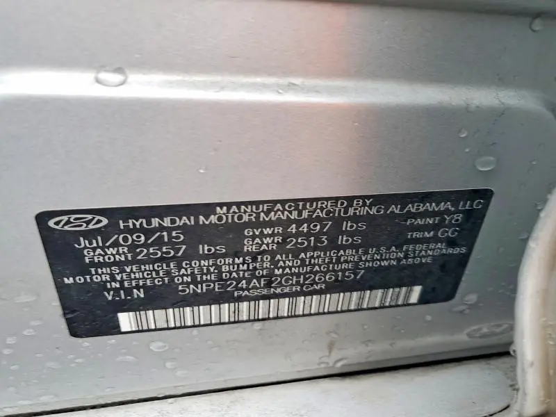 2016 HYUNDAI SONATA SE  