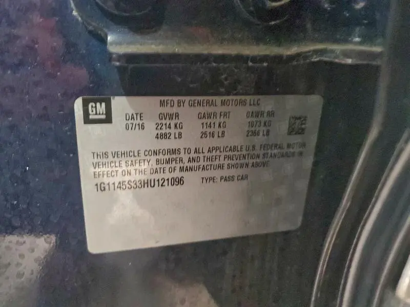 2017 CHEVROLET IMPALA PREMIER  