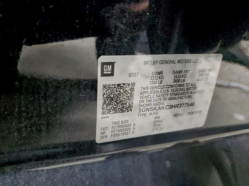 2017 CHEVROLET TAHOE K1500 LS  