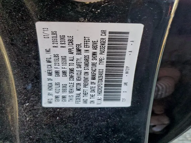 2013 HONDA ACCORD SPORT  