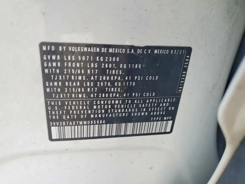 2021 VOLKSWAGEN TIGUAN SE  