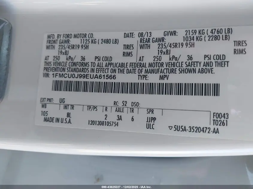 2014 FORD ESCAPE TITANIUM