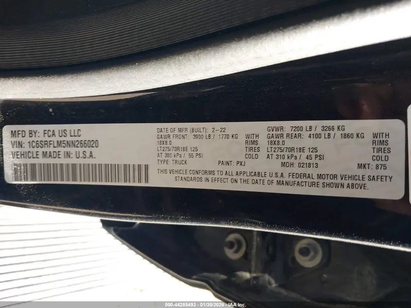 2022 RAM 1500 REBEL  4X4 5'7 BOX