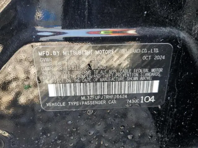 2024 MITSUBISHI MIRAGE G4 ES