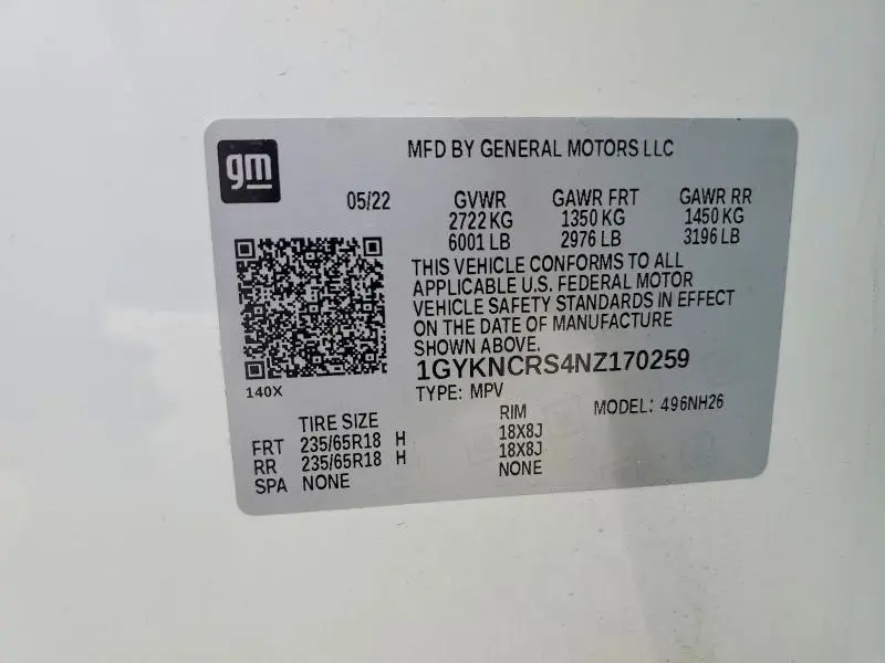 2022 CADILLAC XT5 PREMIUM LUXURY  