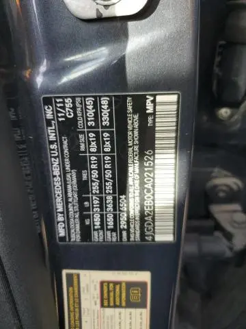 2012 MERCEDES-BENZ ML 350 BLUETEC  