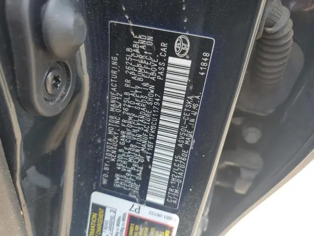 2012 TOYOTA CAMRY BASE  