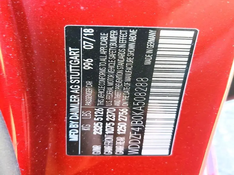 2019 MERCEDES-BENZ E 300  