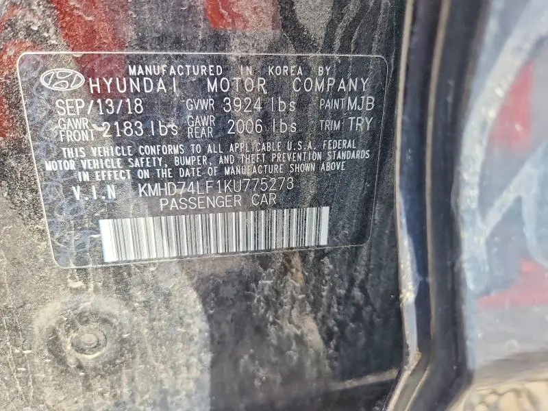 2019 HYUNDAI ELANTRA SE  
