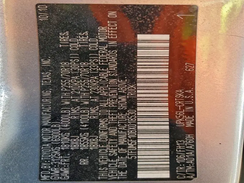 2011 TOYOTA TUNDRA DOUBLE CAB SR5  