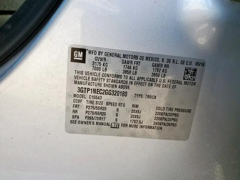 2016 GMC SIERRA C1500 SLT  