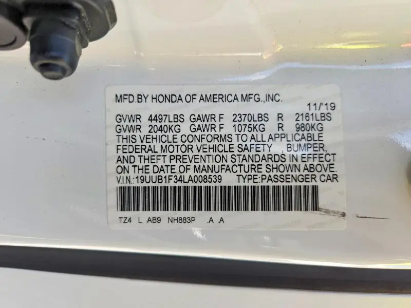 2020 ACURA TLX   