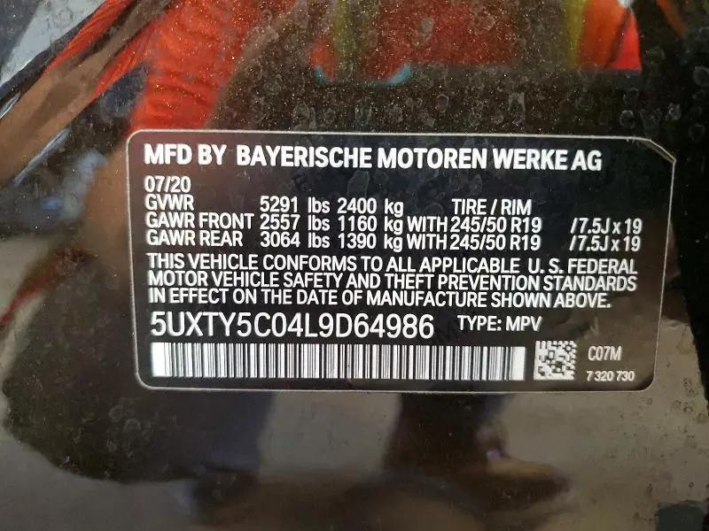 2020 BMW X3 XDRIVE30I  