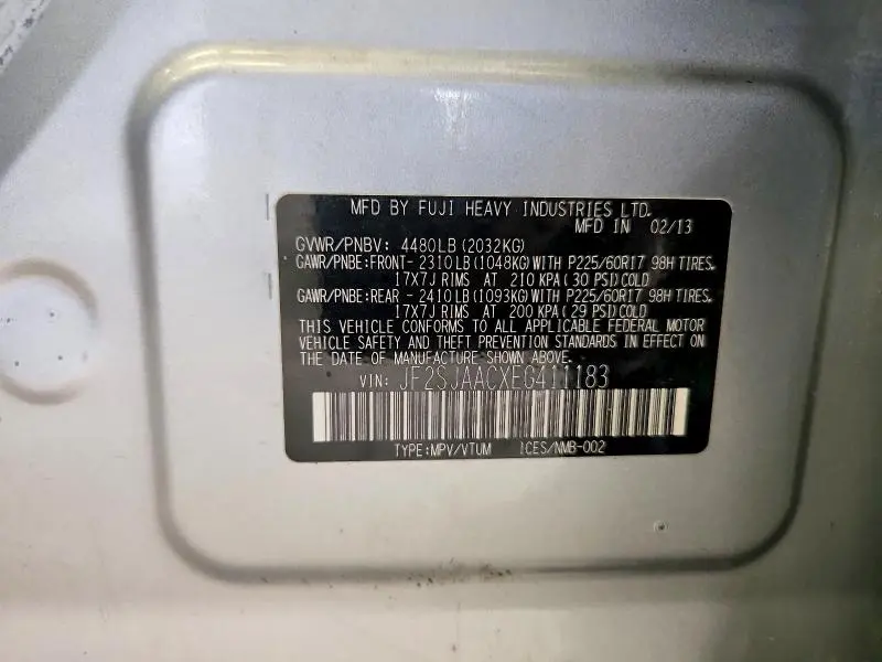 2014 SUBARU FORESTER 2.5I  