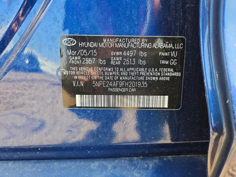 2015 HYUNDAI SONATA SE  