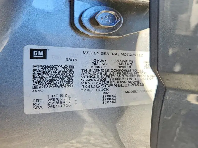 2020 CHEVROLET COLORADO LT  