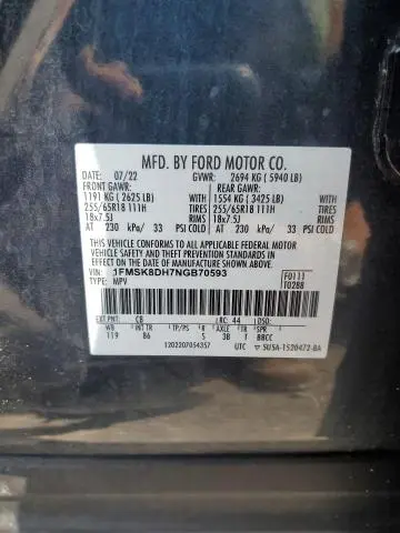2022 FORD EXPLORER XLT  