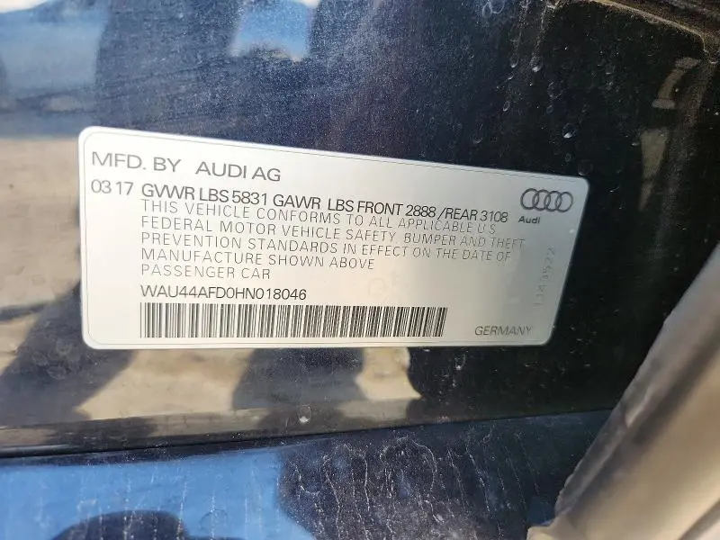 2017 AUDI A8 L QUATTRO  