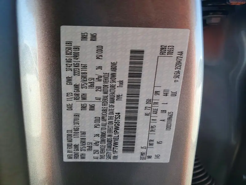 2023 FORD F150 LIGHTNING PRO  