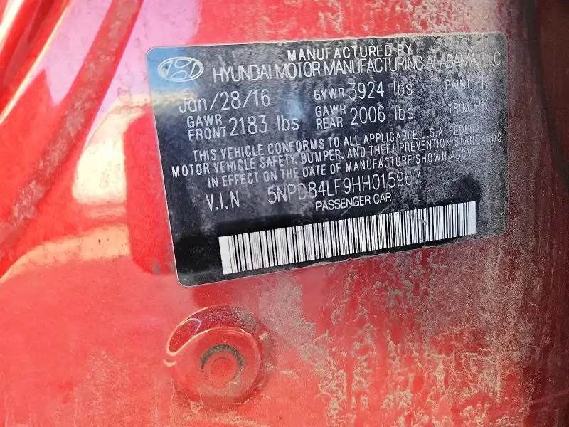 2017 HYUNDAI ELANTRA LIMITED  