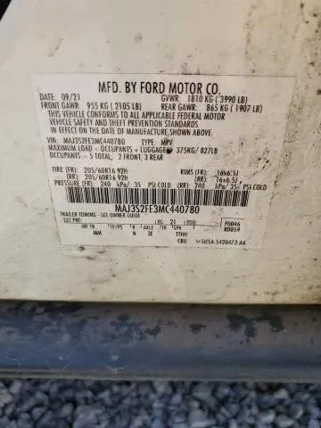 2021 FORD ECOSPORT S  