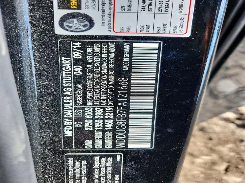 2015 MERCEDES-BENZ S 550 4MATIC  