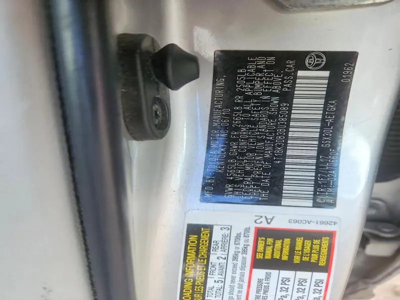 2011 TOYOTA AVALON BASE  