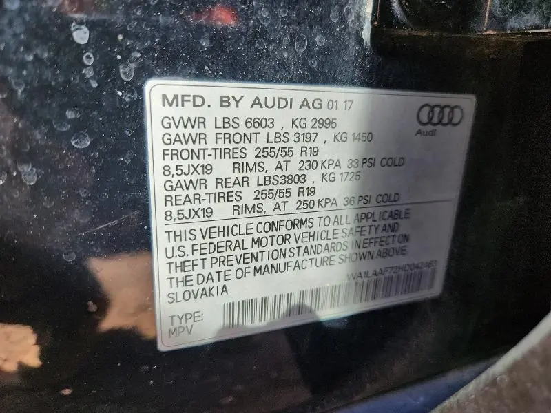 2017 AUDI Q7 PREMIUM PLUS  