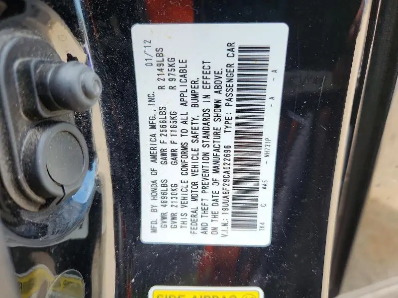 2012 ACURA TL   
