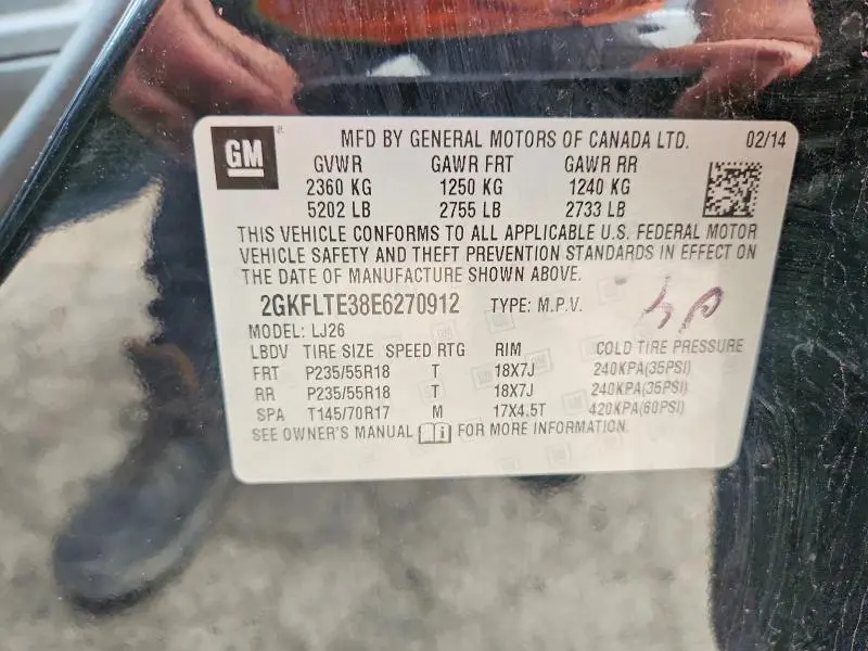 2014 GMC TERRAIN SLT  