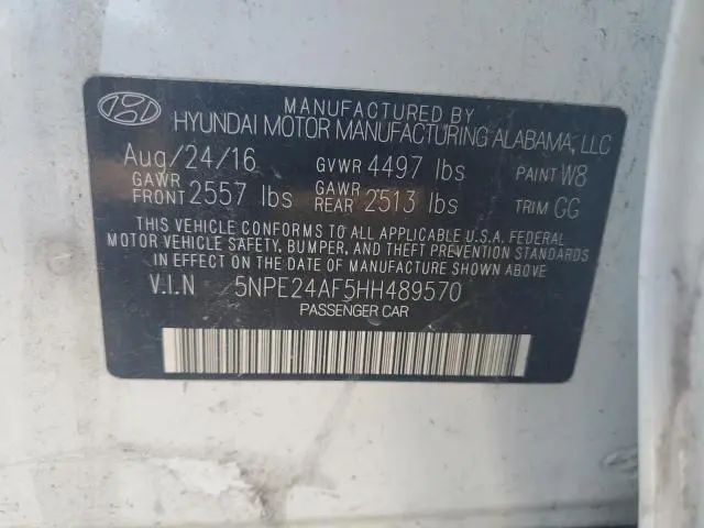 2017 HYUNDAI SONATA SE  