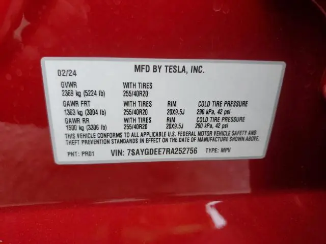 2024 TESLA MODEL Y   