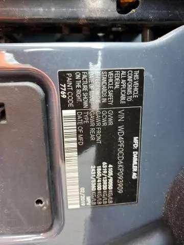 2019 MERCEDES-BENZ SPRINTER 2500/3500  