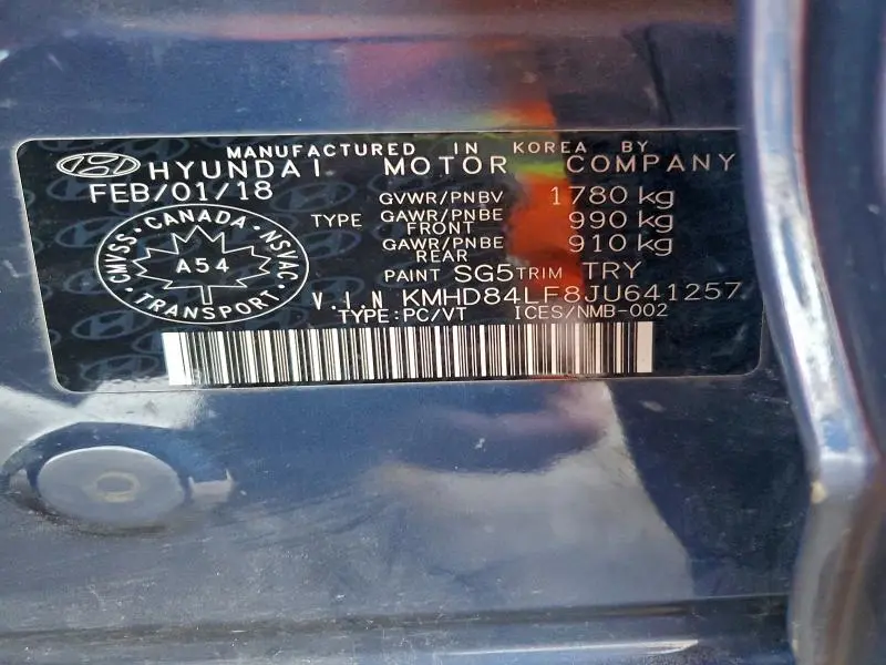 2018 HYUNDAI ELANTRA SEL  