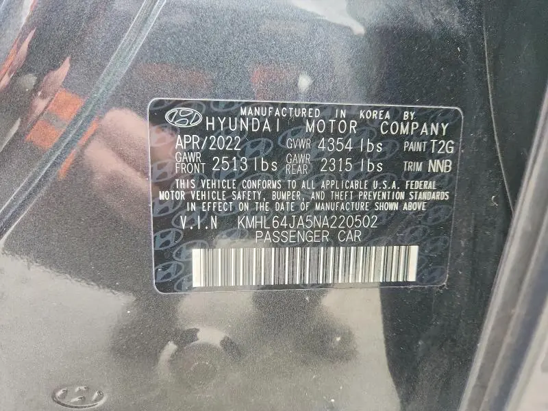2022 HYUNDAI SONATA SEL  