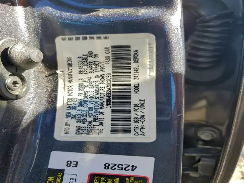 2010 TOYOTA COROLLA BASE  