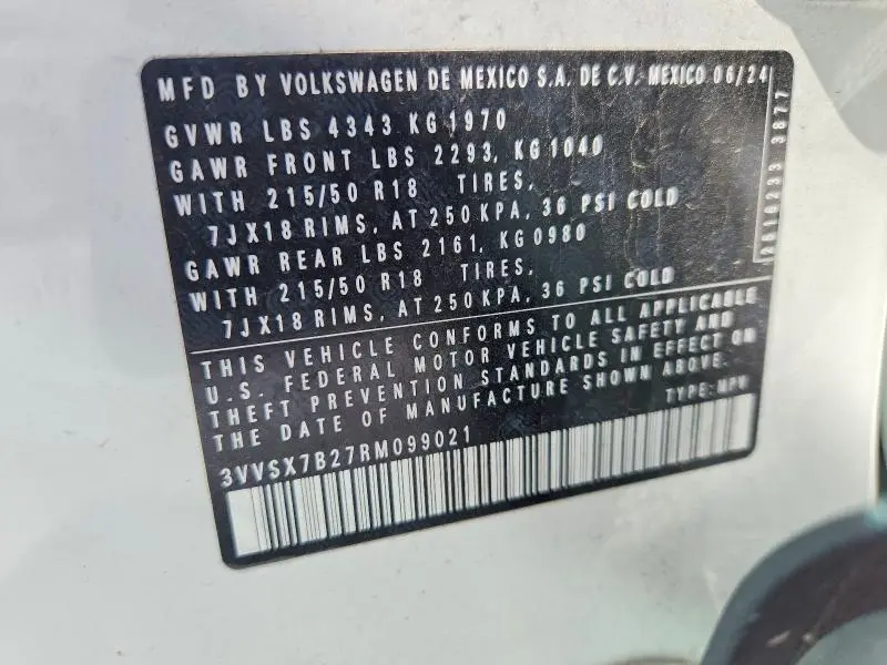 2024 VOLKSWAGEN TAOS SE  