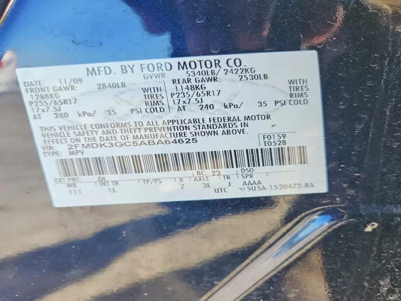 2010 FORD EDGE SE  