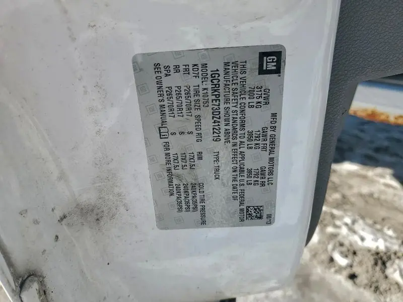 2013 CHEVROLET SILVERADO K1500  