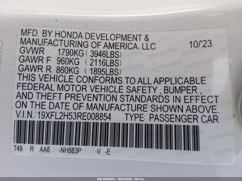 2024 HONDA CIVIC LX