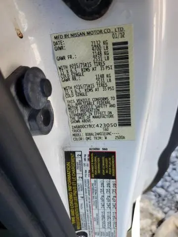 2012 NISSAN FRONTIER S  