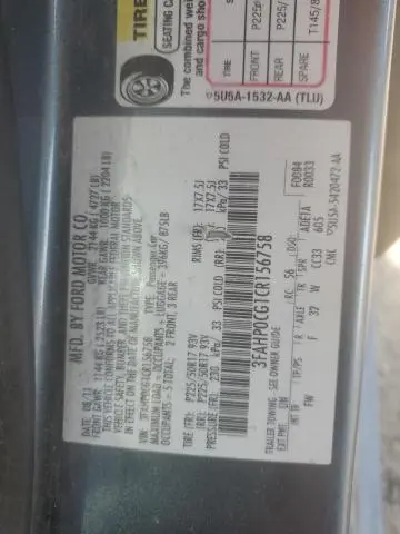 2012 FORD FUSION SEL  