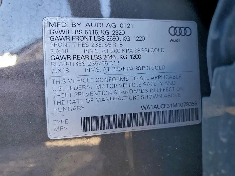 2021 AUDI Q3 PREMIUM 40  