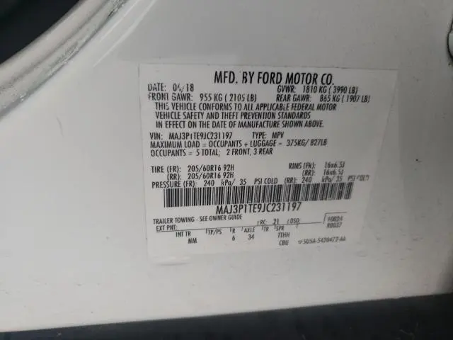 2018 FORD ECOSPORT SE  