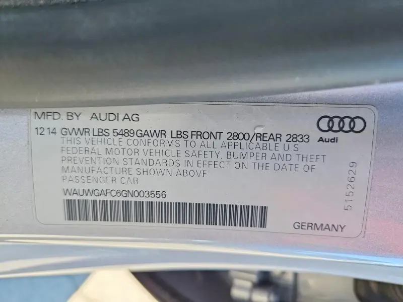 2016 AUDI A7 PREMIUM PLUS  